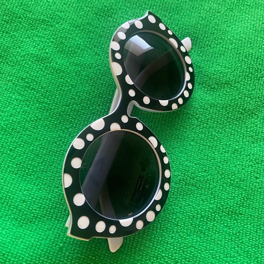 Summer Chic Black & White Polka Dot Sunglasses